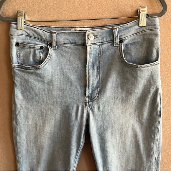 Reformation Jeans High & Skinny Jeans In Amalfi Wash size 30 - Picture 3 of 15